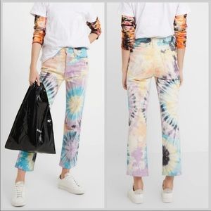 MOTHER The Tripper crop tie dye Jeans swirling secrets size 27